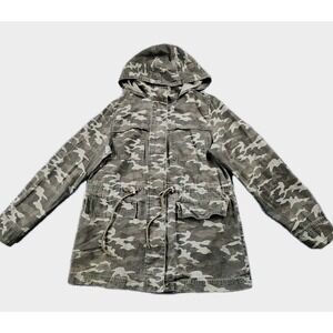 Universal Thread Womens M Chore‎ Coat Camo Jacket Green Camouflage Hooded  Army